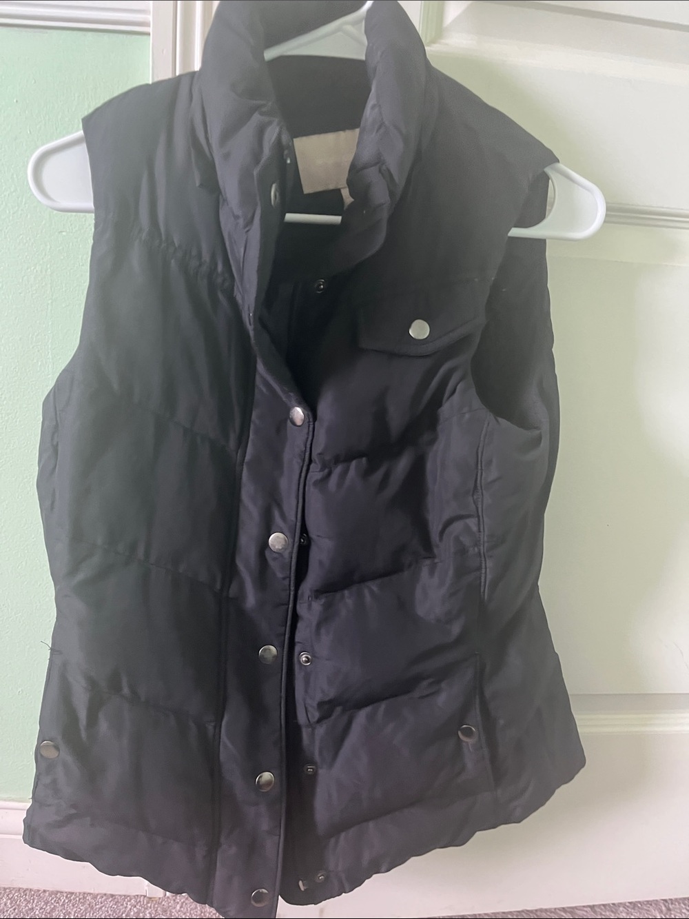 Banana Republic Black Quilted Puffer Vest